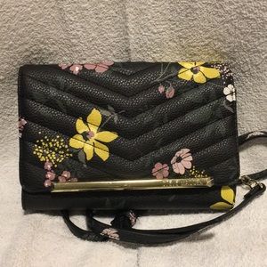 Crossbody /Shoulder Steve Madden Black Floral Bag